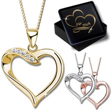 Herz Kristall Halskette echt