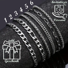 Armband silber Edelstahl - 19cm - Panzerkette Gliederarmband Box Chain Bracelet
