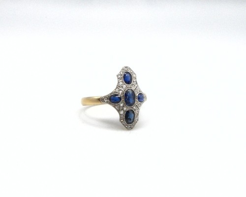 Antiker navette ring gold - ring, 585