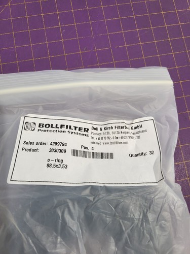 Bollfilter ring 0x3 - bollfilter, 88,0x3,35mm