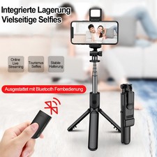 Bluetooth Selfie Stick Stativ für Smartphone iPhone 14 13 12 11 Pro Max Samsung