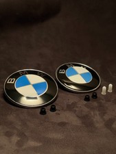 BMW Emblem Set Blau Weiss - komplett– 82 mm & 78 mm für Motorhaube & Heckklappe