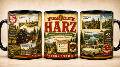 Ddr tasse harz schwarz - tasse,