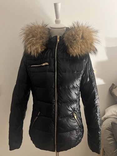 Daunenjacke schwarz mit - 38,