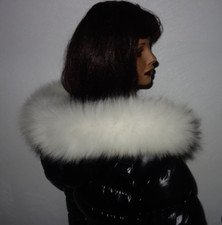 Lamm Fell Kapuze Kragen 72 cm Echt Fellkragen Parka kein Polarfuchs Pelzkragen