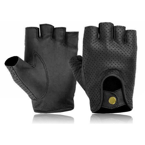 Leder fingerlose handschuhe - leder,