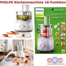 PHILIPS HR7310 Küchenmaschine 700W 16 Funktionen Kneten Schneiden Zerkleinern