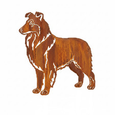 Edelrost Gartenstecker Collie