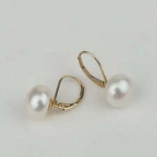 Perlohrringe Gelbgold 585/000 Ohrhänger mit Süßwasserperlen Perlenohrringe