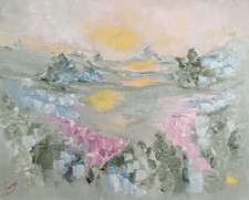 Ölbild Gemälde Landschaft Blumen Moderne Kunst Abstrakt Unikat Impressionismus