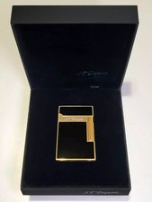 Hot S.T Dupont Schwarz Gold China Lack Linie Feuerzeug Lighter ***