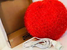 IKEA Strala Laterne Hängelampe Wandlampe Lampe Lampion rot silber Glitter 25cm