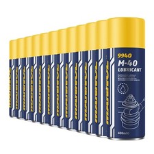 MANNOL M-40 Lubricant Aerosol-Schmiermittel, Rostlöser, Kriechöl, 12x400 ml