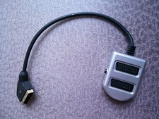 2fach Scart Umschalter Kabel Verteiler Umschaltbox Weiche Video