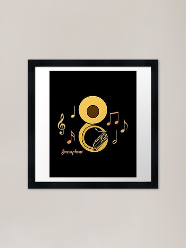 Sousaphon gerahmter kunstdruck - sousaphon,