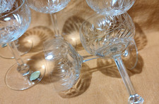 6 Gläser Eierlikörgläser Likörschalen Schliff Glas Treviris Treveris Triveris