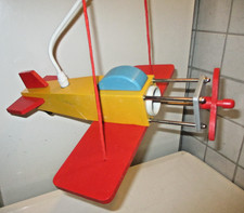Flugzeug-Deckenleuchte Kinderzimmer Lampe Holzflugzeug Pendelleuchte E27