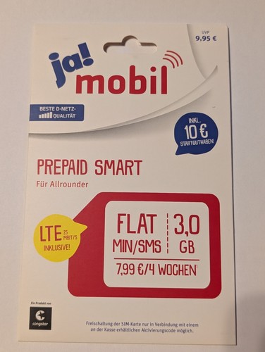 Mobil prepaid - ja!, (congstar)