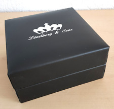 Lindberg & Sons Uhrenbox für 1 Uhr schwarz Uhrenverpackung Uhrenschatulle