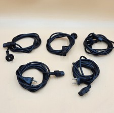 5 Stück Netzkabel Kaltgerätekabel Stromkabel 2,5m 2-polig EU-Stecker