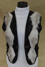 Damenweste Echtfell Patchwork