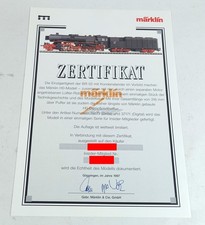 Märklin 37171 34171 ZERTIFIKAT Dampflok BR 52 1911 mfx DIGITAL Spur H0 INSIDER !