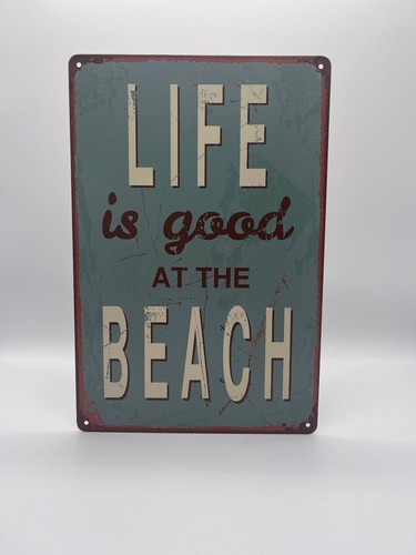 Blechschild life beach - blechschild, 20x30cm