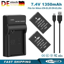 2Pack EN-EL20 EN-EL20a 1350mAh