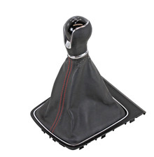 Schaltknauf 6 Gang Seat Leon III 3 5F FR rote Naht Schaltmanschette Blende