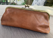 OCTOPUS - VINTAGE - ECHT- LEDER -CLUTCH Tasche / GELDBÖRSE - - Farbe CAMEL-BEIGE