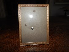 kleiner alter Bilderrahmen Messing patiniert gewölbtes Glas Aufsteller