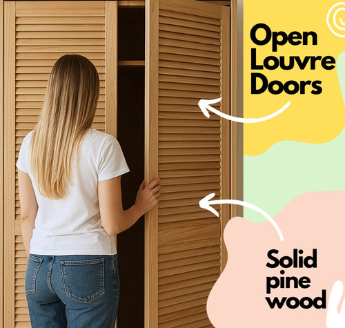 Lamellenschrank tür natur - lamellenschrank,