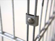 Verbinder in verzinkt, Gittermattenverbinder, Eckverbinder - Garten Zaun Gitter