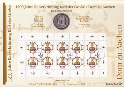 Brd bund numisblatt 2000 - brd, 1/2000