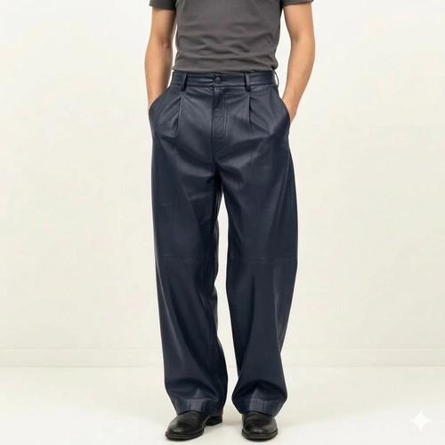 Blaue lederhose mit weitem - lederhose,