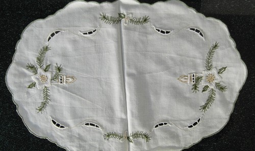 Neu weihnachtsdeckchen oval - neu,
