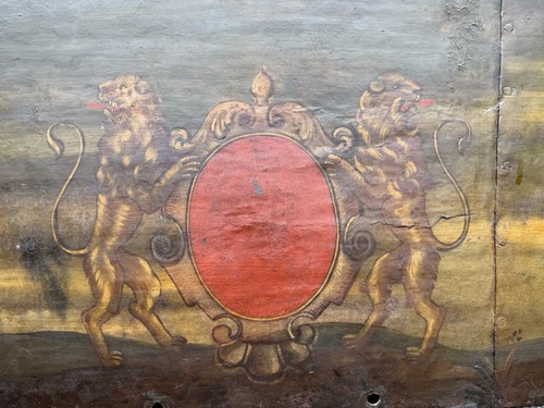 Barock eisen truhe - barock, um