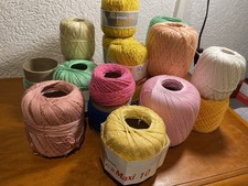 Wäsche- Filethäkelgarn 20 Stück 100% Baumwolle 1600g  Konvolut Häkeln BW