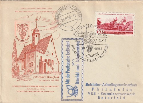 Ddr sonderumschlag mit - ddr,, der