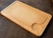 Schneidebrett 35 x 20 x 1,6 cm Küchenbrett Servierbrett Saftrille Eckvertiefung