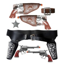 Mittelalter Cowboy Holster Kunstleder Western Gun Holster Pistolengürtel Kostü