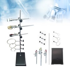 Für Chemie Physikalische Experiment 60cm Laborstativ Platte Stab Klemme Muffe