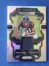 2023 Panini Prizm Premier Jerseys Will Anderson Jr. Rookie Houston Texans Silver