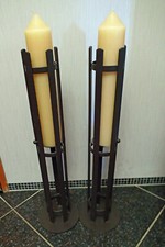 Boden-Kerzenständer schmiedeeisen vintage, für Kerzen höherverstellbar