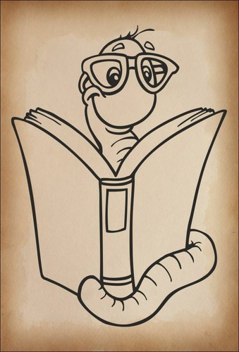 Dekoschild leseraupe - dekoschild,