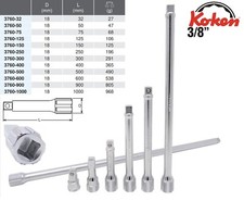 Koken 3/8" Verlängerung von 32mm bis 400mm