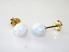 585 Gold Ohrstecker mit Opal