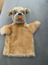 Vintage 1960/1970 Steiff 6620/17  Handpuppe Hund Mops mit Knopf