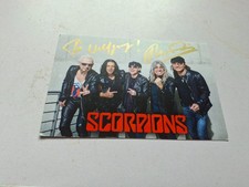 Karte Scorpions (Musik) mit Autogramm - ORIGINAL