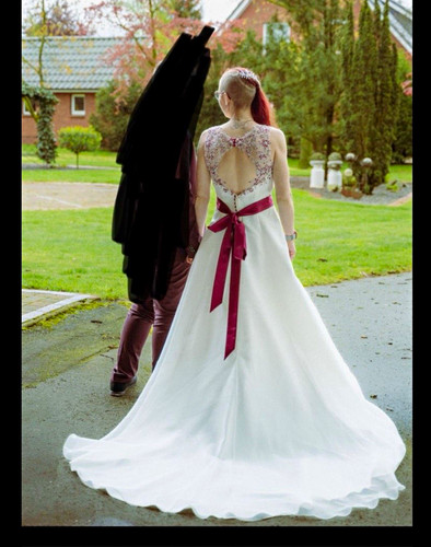 Linie brautkleid aus tüll - aus,